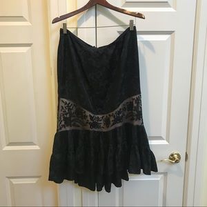 NWT Tracy Reese Black Floral Dress With Mesh Lace